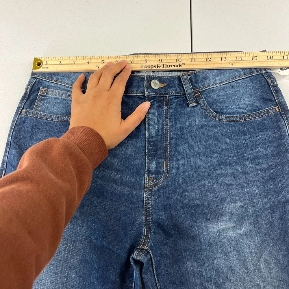 Old Navy Wow Straight Non Stretch Jeans Boys 16 Plus Blue Dark Wash Denim Cotton